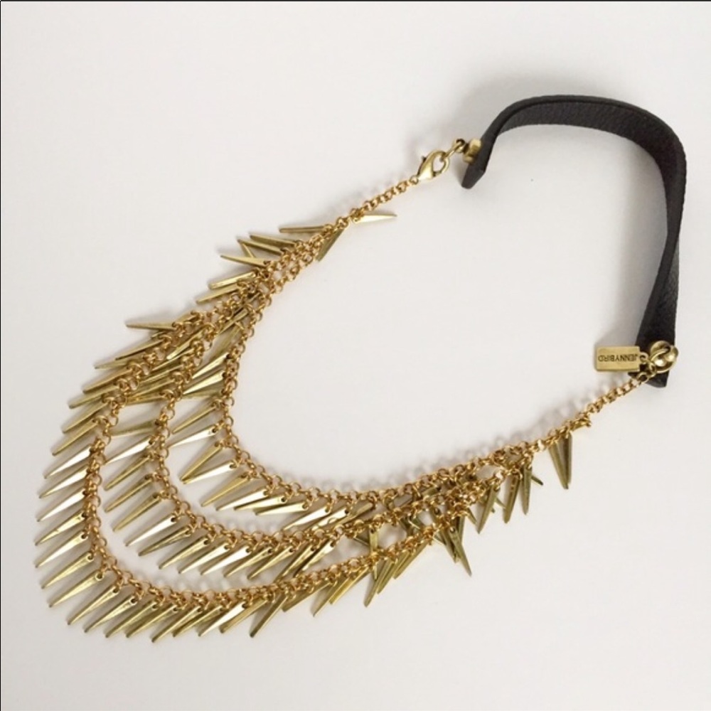 NEW Jenny Bird Gold Palm Cili Collar